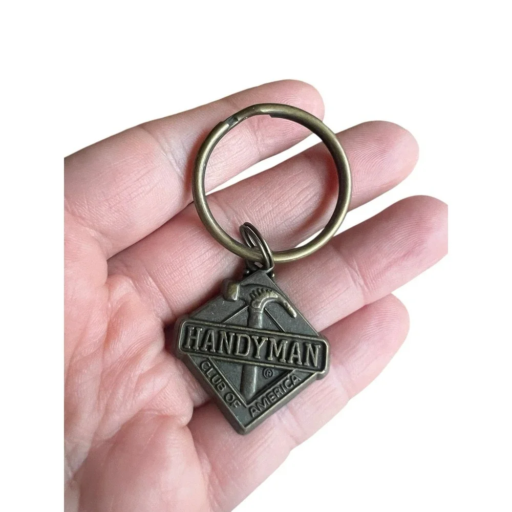 Vintage Handyman‎ Club Of America HCofA Life Member Hammer Logo Brass Key Fob